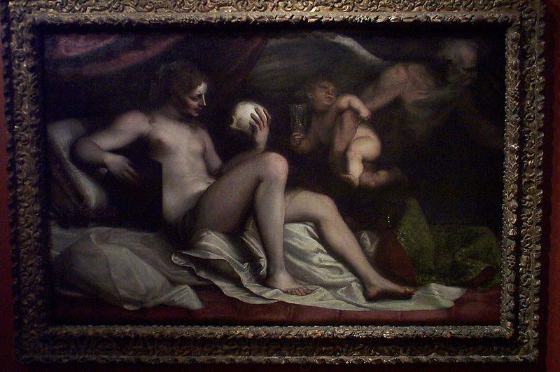 Luca Cambiaso Vanity of Earthly Love Norge oil painting art